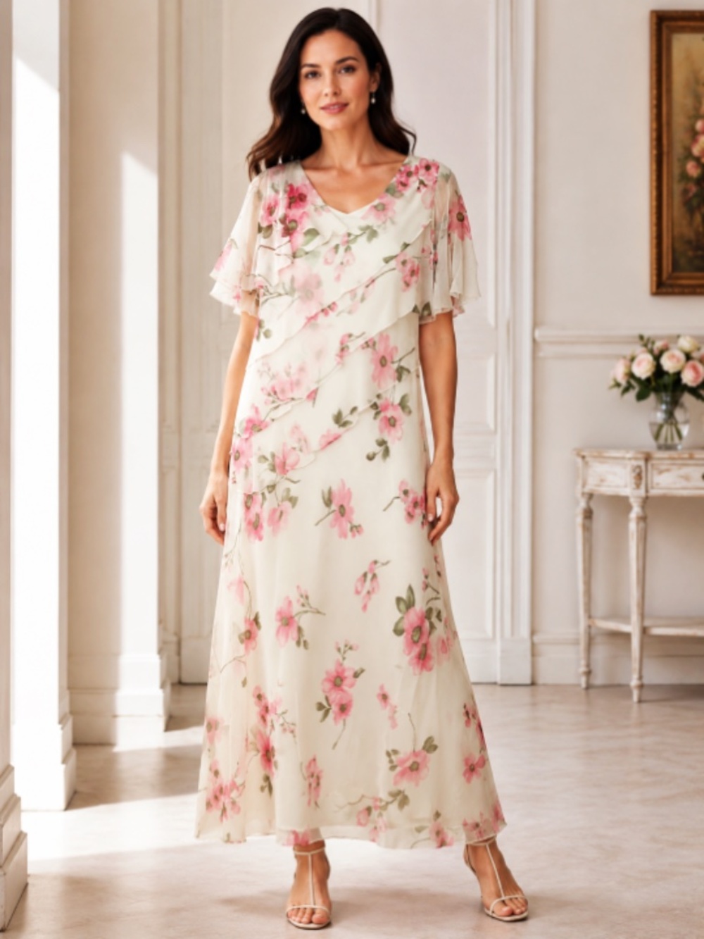 Cattiva 100% Silk Floral Dress Size 10